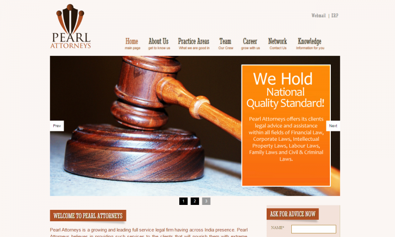 Pearl Attorneys - website screenshot_1